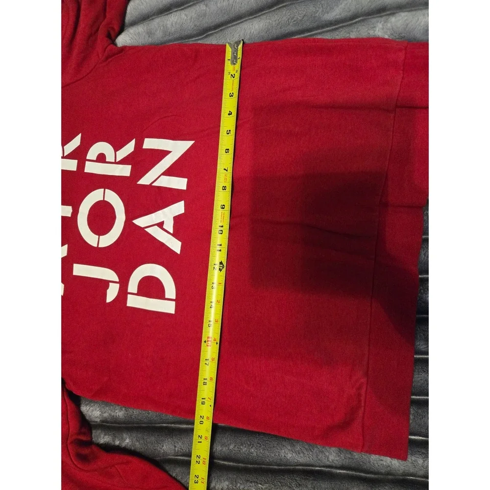 Nike Air Jordan Mens Red Graphic Fleece Crewneck Sweatshirt Medium Jumpman Logo